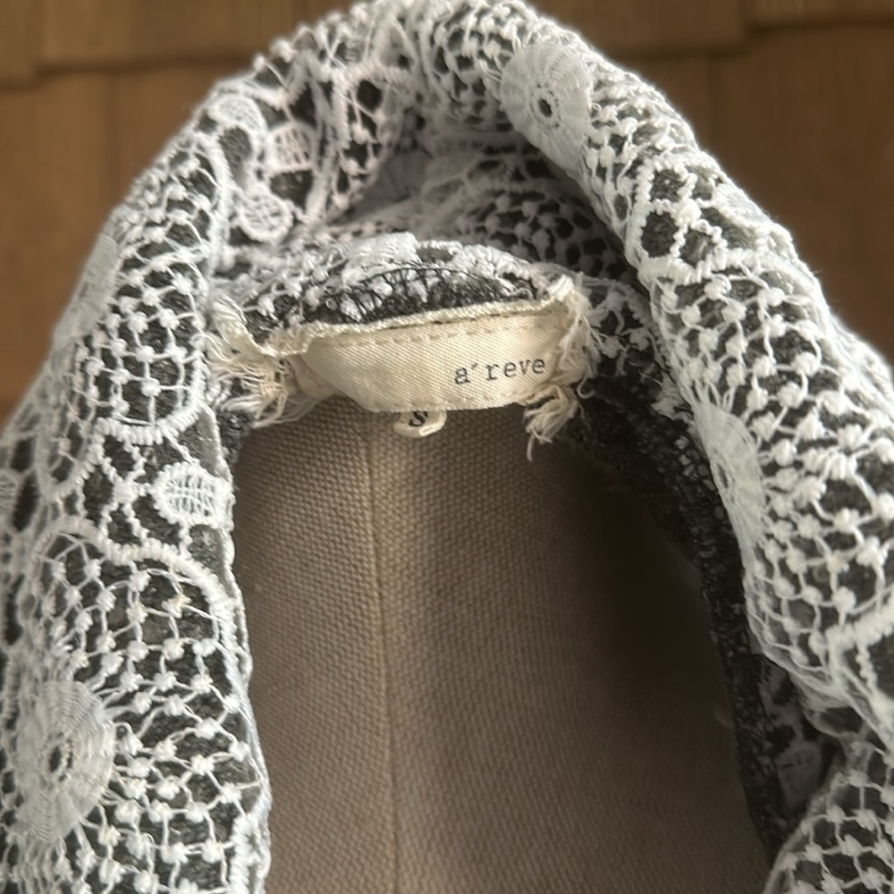 a’reve cowl neck sweater with lace detail size small - Picture 7 of 9